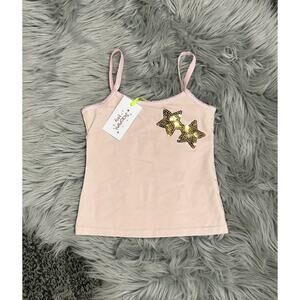 NWT Siaomimi Play Sequin Star Pink‎ Cami Size 3/4T
